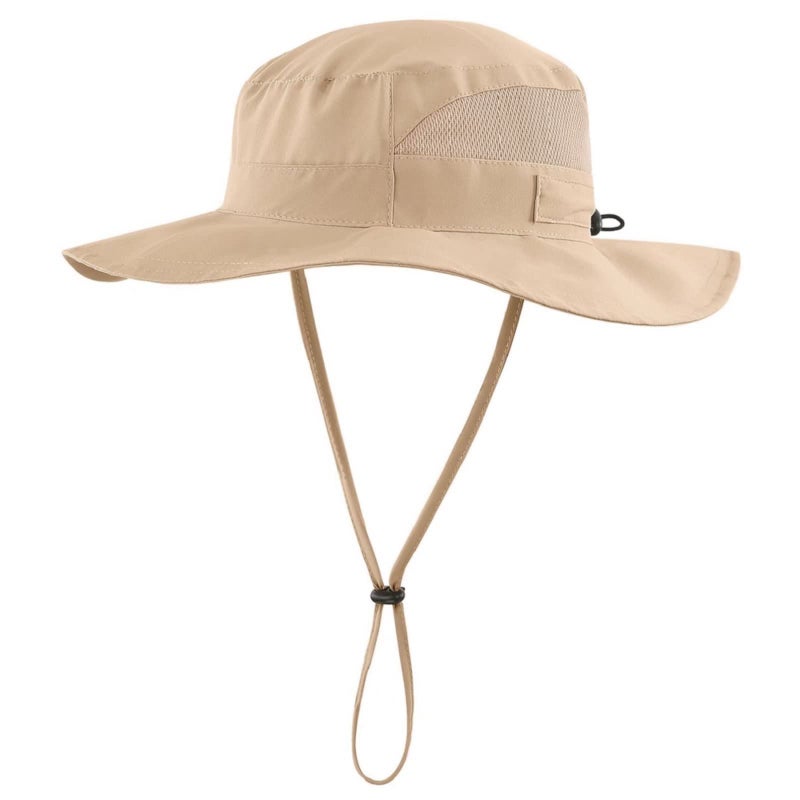Connectyle Outdoor Kid's Fishing Sun Hat for Boy Adjustable Safari Hat Summer Beach Hat M Khaki - Image 1